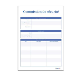 Registre de sécurité incendie pour ERP type J structures d'accueil pour personnes âgées et/ou handicapées commission sécurité