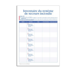 Registre de sécurité incendie pour ERP type J structures d'accueil pour personnes âgées et/ou handicapées inventaire système séc