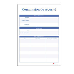 Registre de sécurité incendie pour ERP Type W