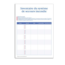 Registre de sécurité incendie pour ERP Type W