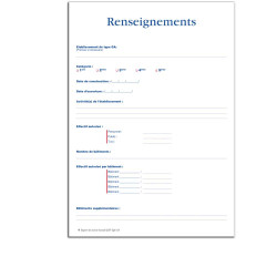 Registre de sécurité d'incendie pour ERP Type GA