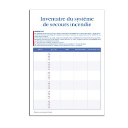 Registre de sécurité incendie pour ERP type R, établissements d'éveil, d'enseignement, accueils de loisirs conforme à la loi ind