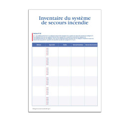 Registre de sécurité incendie pour ERP Type P