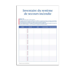 Registre de sécurité incendie pour ERP Type T