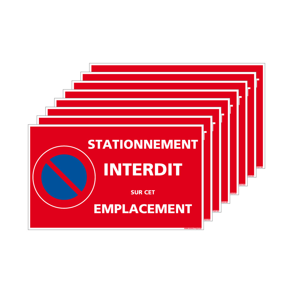 Lot de 24 autocollants Stationnement Interdit - Stickers interdit de  stationner