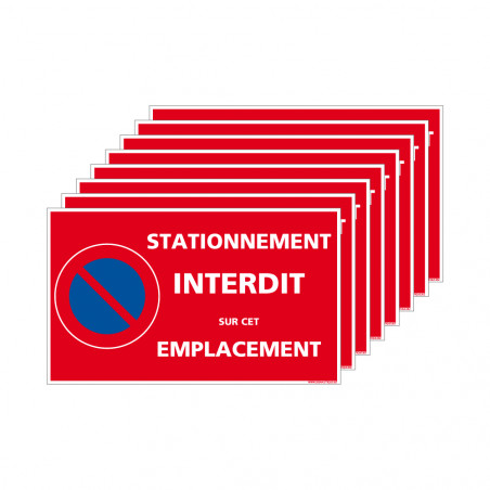 Lot de 24 autocollants Stationnement Interdit - Stickers interdit de ...