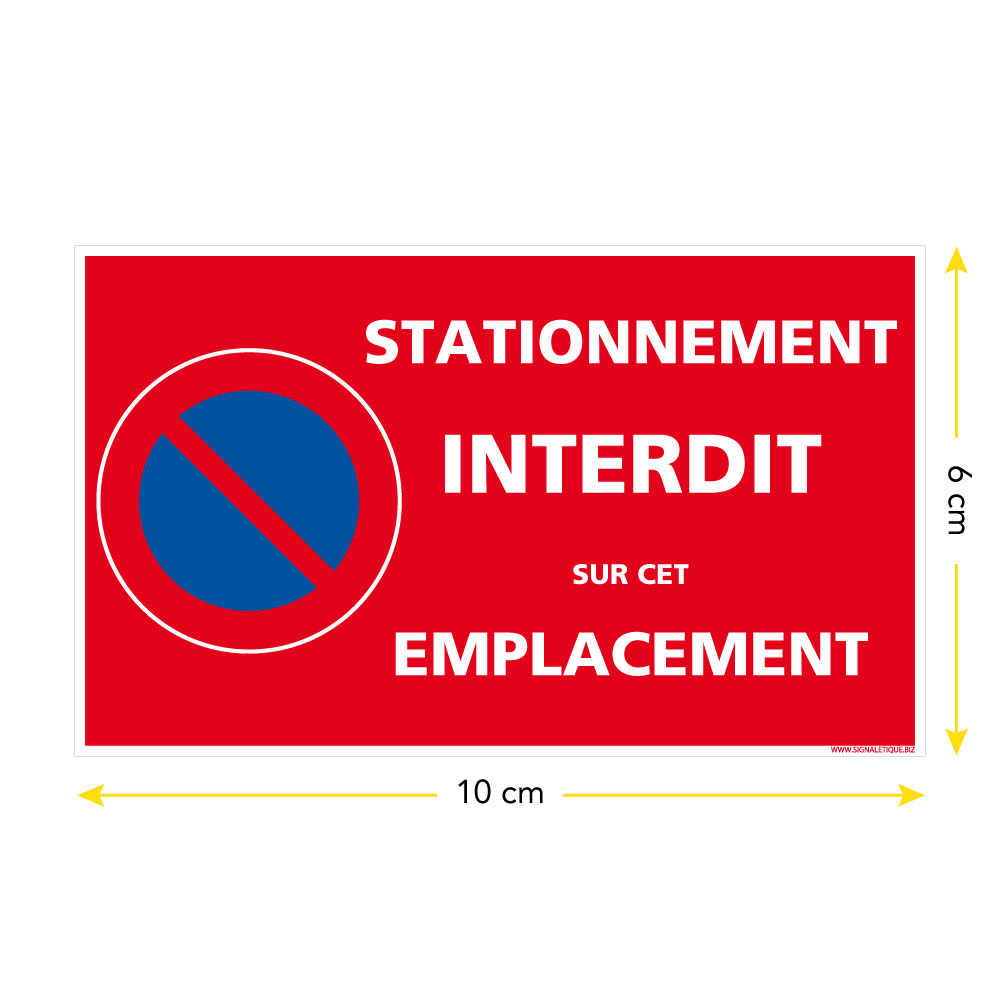 Lot de 24 autocollants Stationnement Interdit Stickers interdit de stationner