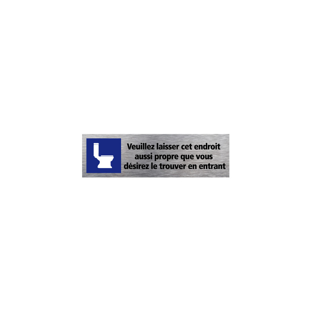 SIGNALETIQUE DE PORTE LAISSER TOILETTES PROPRES (Q0130) SIGNALETIQUE DE PORTE LAISSER TOILETTES PROPRES (Q0130)