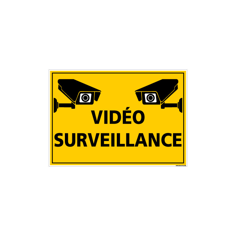 Etablissement sous Vidéo Surveillance - Panneau vidéo surveillance -  Autocollant 200mm x 150mm