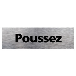PLAQUE ALUMINIUM BROSSE POUSSEZ (Q0143)