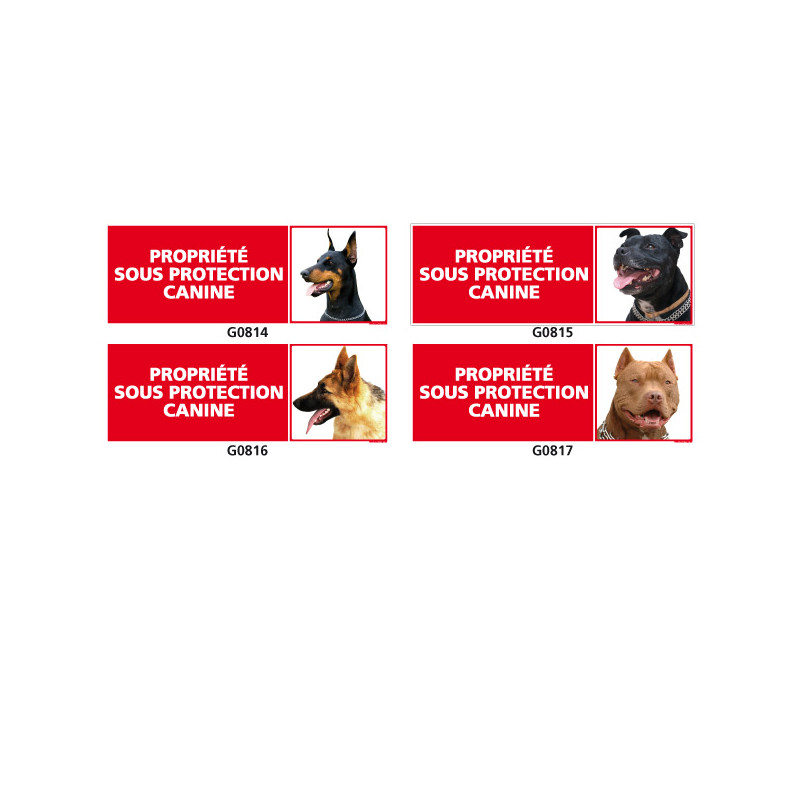 Panneau PROPRIETE SOUS PROTECTION CANINE