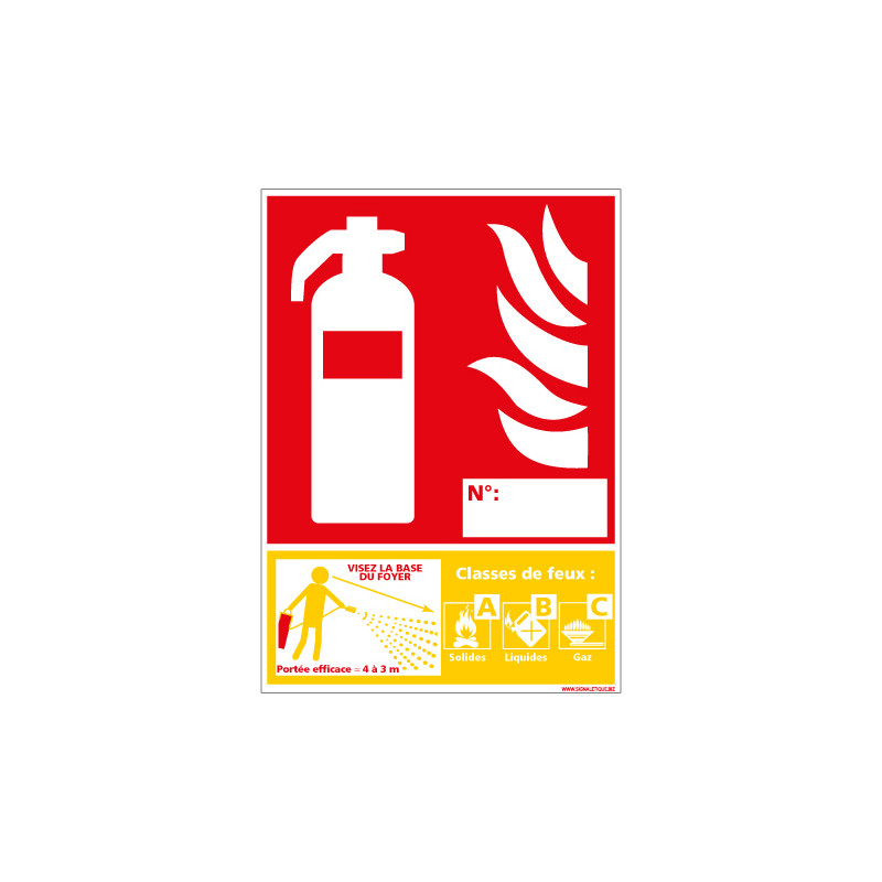 PANNEAU INCENDIE EXTINCTEUR (A0642) PANNEAU INCENDIE EXTINCTEUR (A0642)