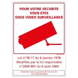 Panneau de securite VIDEOSURVEILLANCE (G0886)