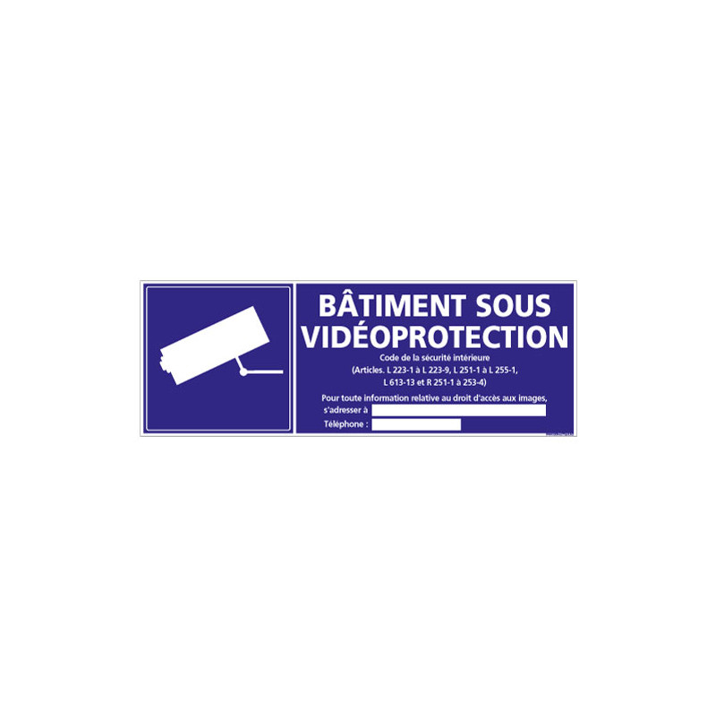 Panneau BATIMENT SOUS VIDEO PROTECTION (G1069)