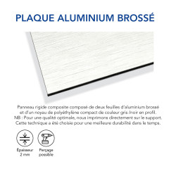Plaque de porte aluminium, le support alu de la signalétique