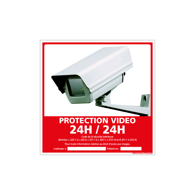 PANNEAU PROTECTION VIDEO 24H/24H (G1173)