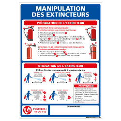 PANNEAU MANIPULATION DES EXTINCTEURS (A0647)