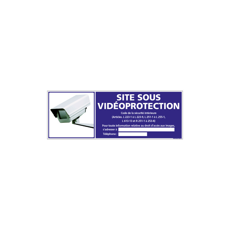 PANNEAU SITE SOUS VIDEO PROTECTION (G1183)