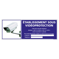 PANNEAU ETABLISSEMENT SOUS VIDEO PROTECTION (G1192)
