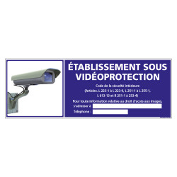 PANNEAU ETABLISSEMENT SOUS VIDEO PROTECTION (G1193)