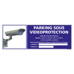 PANNEAU PARKING SOUS VIDEO PROTECTION (G1195)