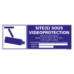 PANNEAU SITE(S) SOUS VIDEO PROTECTION (G1201)