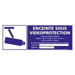 PANNEAU ENCEINTE SOUS VIDEO PROTECTION (G1202)