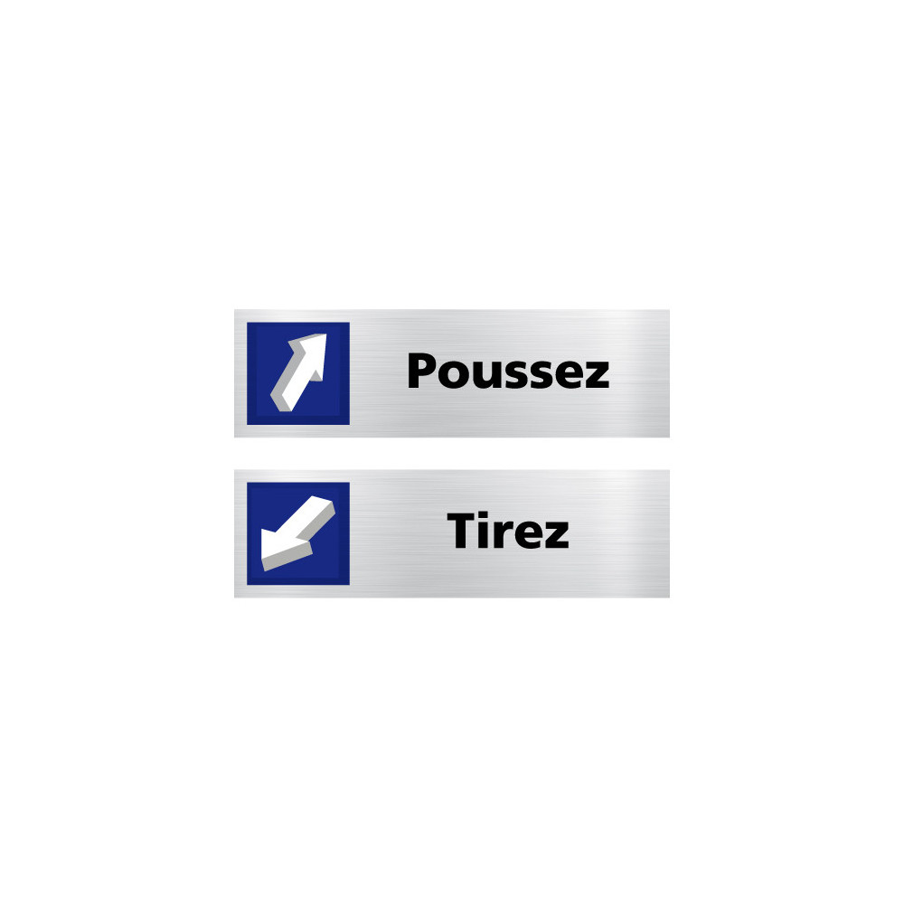 Lot de 2 plaques de porte Tirez / Poussez (Q0437) Lot de 2 plaques de porte Tirez / Poussez (Q0437)