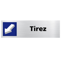 Lot de 2 plaques de porte Tirez / Poussez (Q0437)