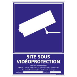 PANNEAU SITE SOUS VIDEO PROTECTION (G1217)