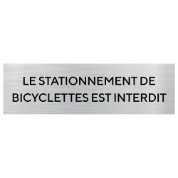 PLAQUE DE PORTE STATIONNEMENT DE BICYCLETTES INTERDIT (Q0441)