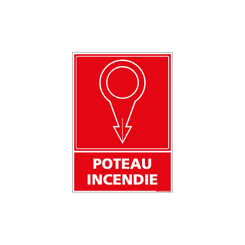 PANNEAU POTEAU INCENDIE (A0662)