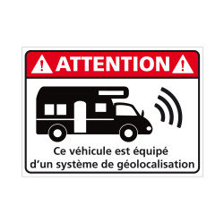 adhésif camping-car équipé d'un système de géolocalisation