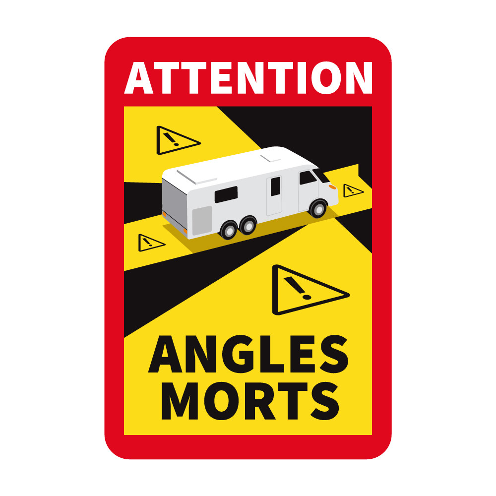 Autocollants Attention Angles Morts Camping-Car