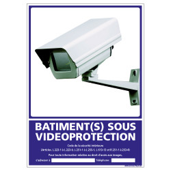 PANNEAU BATIMENT(S) SOUS VIDEO PROTECTION (G1224)