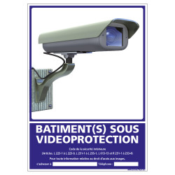 PANNEAU BATIMENT(S) SOUS VIDEO PROTECTION (G1225)