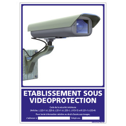 PANNEAU ETABLISSEMENT SOUS VIDEO PROTECTION (G1227)