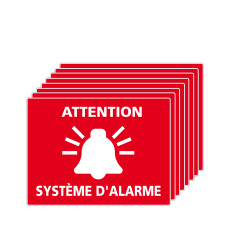 adhésif attention système d'alarme X8