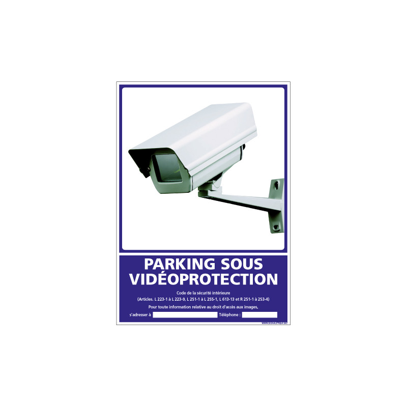 PANNEAU PARKING SOUS VIDEO PROTECTION (G1228)