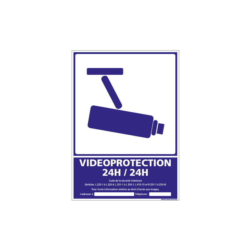PANNEAU VIDEO PROTECTION 24H/24H (G1230)