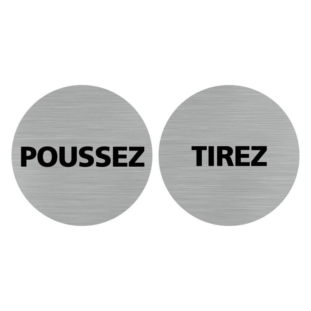 Plaque Pictogramme Tirez / Poussez