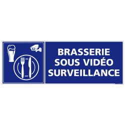 PANNEAU BRASSERIE SOUS VIDEO SURVEILLANCE (G1394)