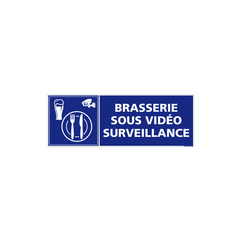 PANNEAU BRASSERIE SOUS VIDEO SURVEILLANCE (G1394)