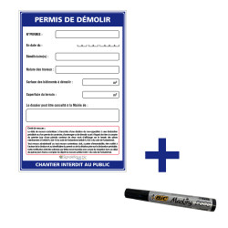 Pancarte permis de démolir