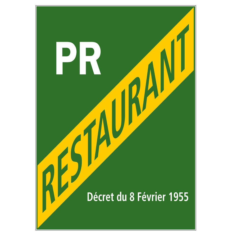 Panneau licence Petit Restaurant vert