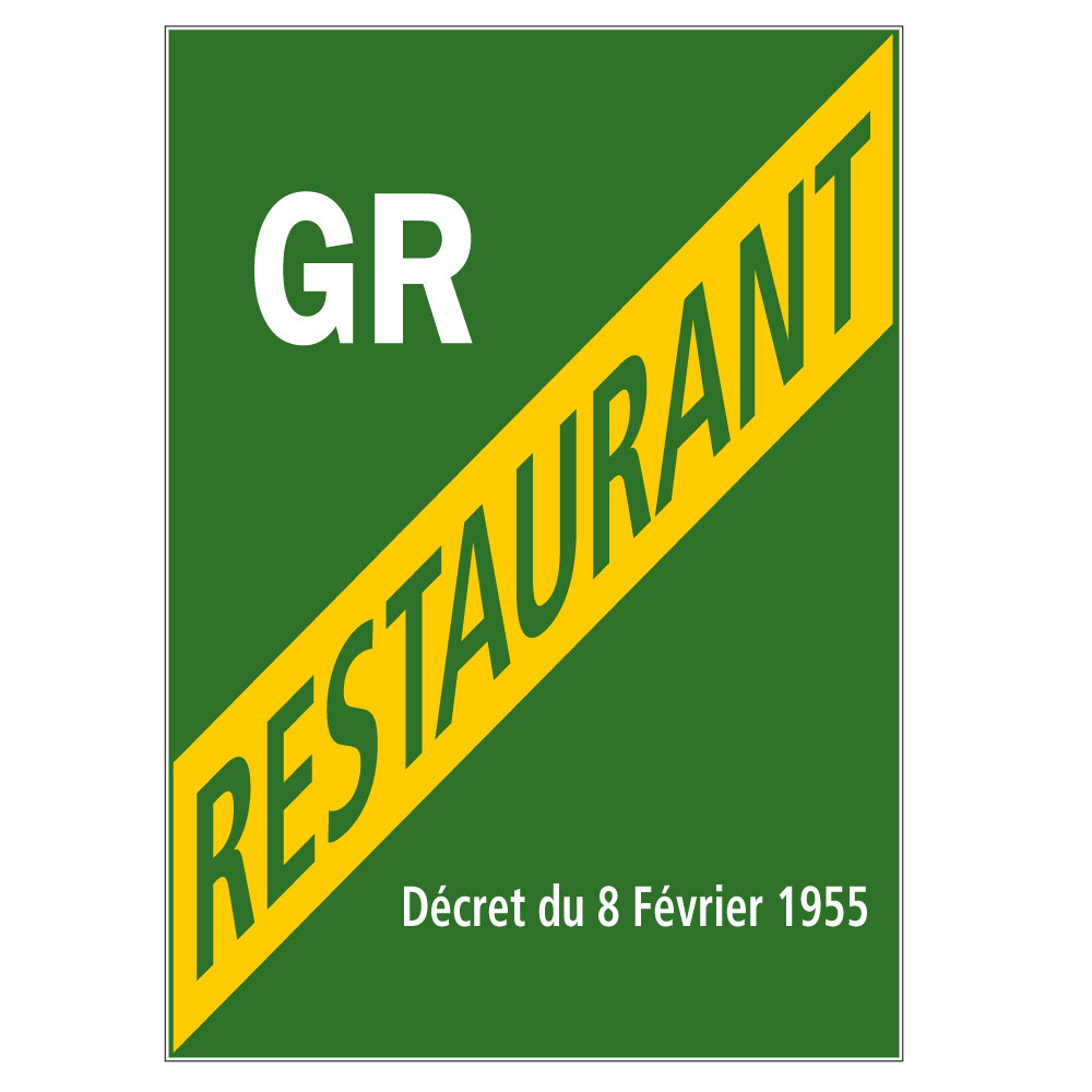 Panneau licence Grand Restaurant vert