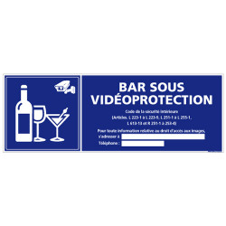 PANNEAU BAR SOUS VIDEO PROTECTION (G1398)