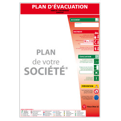 Panneau plan d'évacuation