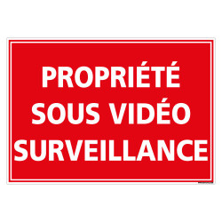 PANNEAU PROPRIETE SOUS VIDEO SURVEILLANCE (G1438)