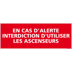 Panneau d'interdiction de prendre les ascenseurs (D0105)